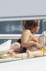 JENNIFER LOPEZ in Bikini and Ben Affleck at a Yacht in South of France 07/24/2021