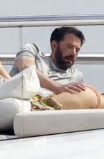 JENNIFER LOPEZ in Bikini and Ben Affleck at a Yacht in South of France 07/24/2021