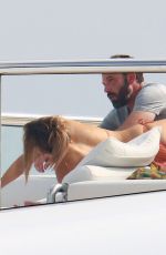 JENNIFER LOPEZ in Bikini and Ben Affleck at a Yacht in South of France 07/24/2021