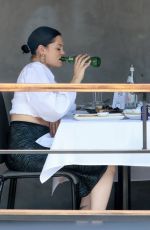 JESSIE J and Max Pham at Crossroads Kitchen in West Hollywood 07/13/2021