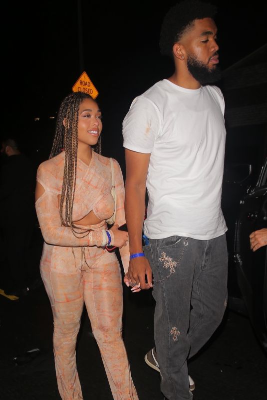 JORDYN WOODS and Karl Anthony Towns at Highlight Room in Los Angeles 06/30/2021