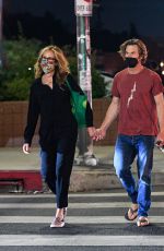 JULIA ROBERTS and Daniel Moder Out with Their Dog in Los Angeles 07/27/2021