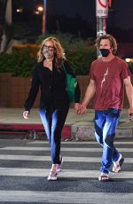 JULIA ROBERTS and Daniel Moder Out with Their Dog in Los Angeles 07/27/2021