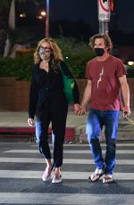 JULIA ROBERTS and Daniel Moder Out with Their Dog in Los Angeles 07/27/2021