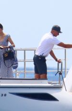 JULIANNE HOUGH and NINA DOBREV at a Yacht in Cannes 07/17/2021