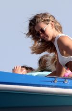 JULIANNE HOUGH in Swimsuit at a Boat in Capri 07/07/2021