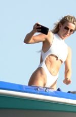 JULIANNE HOUGH in Swimsuit at a Boat in Capri 07/07/2021