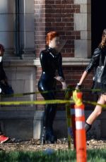 KAIA GERBER and SIERRA MCCORMICK on the Set of American Horror Story in Los Angeles 07/28/2021