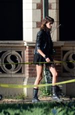 KAIA GERBER and SIERRA MCCORMICK on the Set of American Horror Story in Los Angeles 07/28/2021