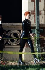 KAIA GERBER and SIERRA MCCORMICK on the Set of American Horror Story in Los Angeles 07/28/2021