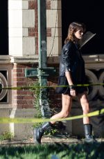 KAIA GERBER and SIERRA MCCORMICK on the Set of American Horror Story in Los Angeles 07/28/2021