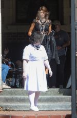 KAIA GERBER on the Set of American Horror Story in Los Angeles 07/30/2021