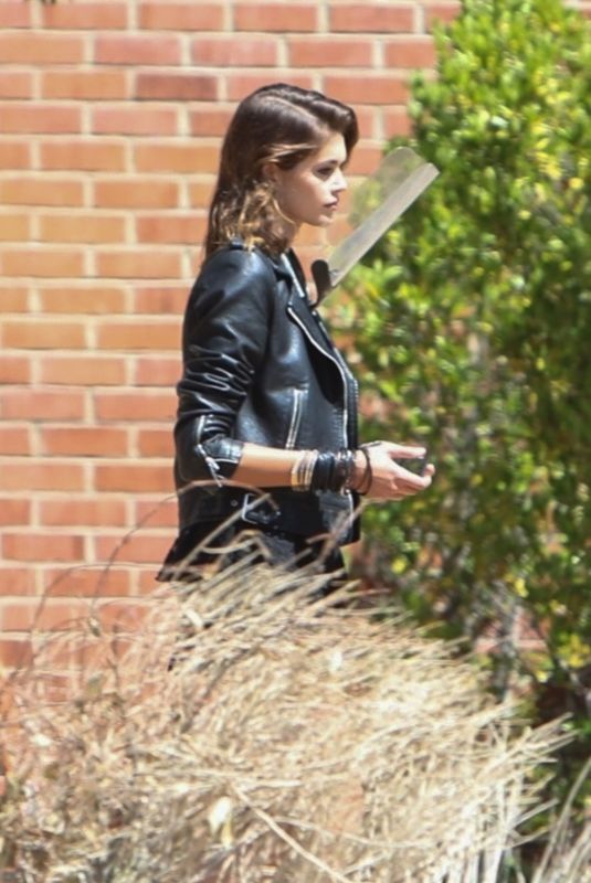 KAIA GERBER on the Set of American Horror Story in Los Angeles 07/30/2021