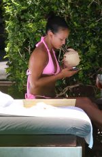 KARRUECHE TRAN in Bikini at a Pool in Miami 07/11/2021