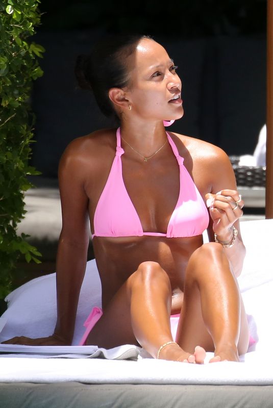 KARRUECHE TRAN in Bikini at a Pool in Miami 07/11/2021