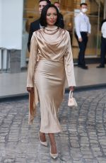 KAT GRAHAM Leaves Hotel Martinez at Cannes Film Festival 04/17/2021