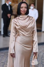 KAT GRAHAM Leaves Hotel Martinez at Cannes Film Festival 04/17/2021