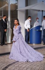 KAT GRAHAM Leaves Martinez Hotel at 74th Cannes Film Festival 07/17/2021