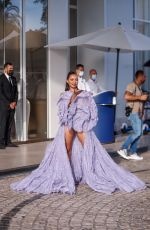 KAT GRAHAM Leaves Martinez Hotel at 74th Cannes Film Festival 07/17/2021