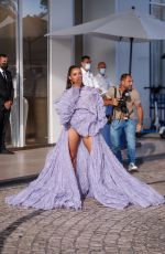 KAT GRAHAM Leaves Martinez Hotel at 74th Cannes Film Festival 07/17/2021
