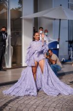 KAT GRAHAM Leaves Martinez Hotel at 74th Cannes Film Festival 07/17/2021