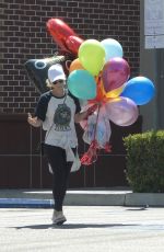 KATE MARA Picks up Balloons to Celebrate Her Stepson