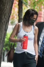 KATIE HOLMES Leaves Her Apartment in New York 07/01/2021