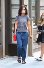 KATIE HOLMES Out in New York 07/26/2021