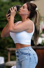 KATIE PRICE in Tight Ripped Denim Out in Essex 07/12/2021