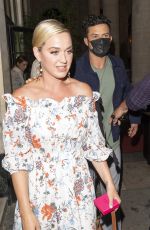 KATY PERRY Out for Dinner in Paris 07/07/2021