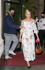 KATY PERRY Out for Dinner in Paris 07/07/2021