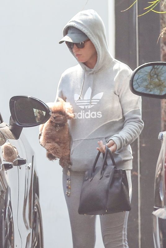 KATY PERRY Out with Her Dog in West Hollywood 07/13/2021