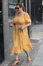 KELLY BROOK Arrives at Heart Radio in London 07/02/2021