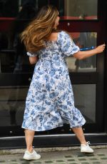 KELLY BROOK in a Floral Summer Dress at Heart Radio in London 07/14/2021
