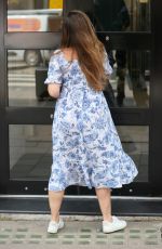 KELLY BROOK in a Floral Summer Dress at Heart Radio in London 07/14/2021