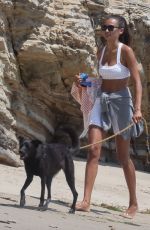 KELLY GALE at a Workout Session Photoshoot on the Beach in Malibu 07/16/2021