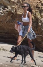 KELLY GALE at a Workout Session Photoshoot on the Beach in Malibu 07/16/2021