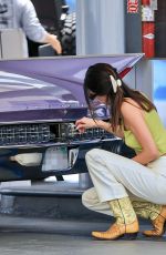 KENDALL JENNER at a Gas Station with Her 1960 Cadillac Eldorado 07/25/2021