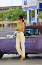 KENDALL JENNER at a Gas Station with Her 1960 Cadillac Eldorado 07/25/2021
