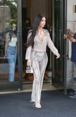 KIM KARDASHIAN in Snakeskin Out in New York 07/17/2021
