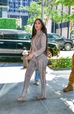 KIM KARDASHIAN in Snakeskin Out in New York 07/17/2021
