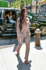 KIM KARDASHIAN in Snakeskin Out in New York 07/17/2021