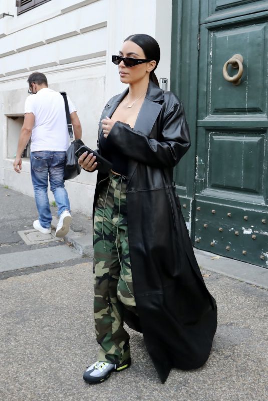 KIM KARDASHIAN Leaves Her Hotel in Rome 06/30/2021