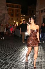 KIM KARDSHIAN Night Out at Trevi Fountain in Rome 06/29/2021