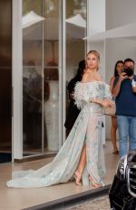 KIMBERLEY GARNER Leaves Martinez Hotel in Cannes 07/12/2021