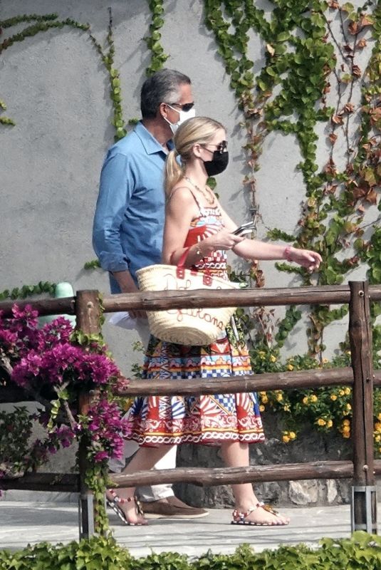 KITTY SPENCER and Michael Lewis on Honeymoon at Amalfi Coast 07/29/2021