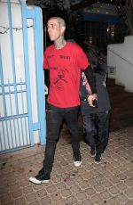 KOURTNEY KARDASHIAN and Travis Barker Leaves a Dinner in Los Angeles 07/12/2021