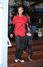 KOURTNEY KARDASHIAN and Travis Barker Leaves a Dinner in Los Angeles 07/12/2021