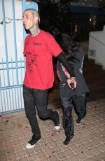 KOURTNEY KARDASHIAN and Travis Barker Leaves a Dinner in Los Angeles 07/12/2021