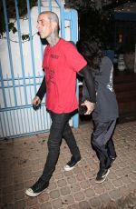 KOURTNEY KARDASHIAN and Travis Barker Leaves a Dinner in Los Angeles 07/12/2021
